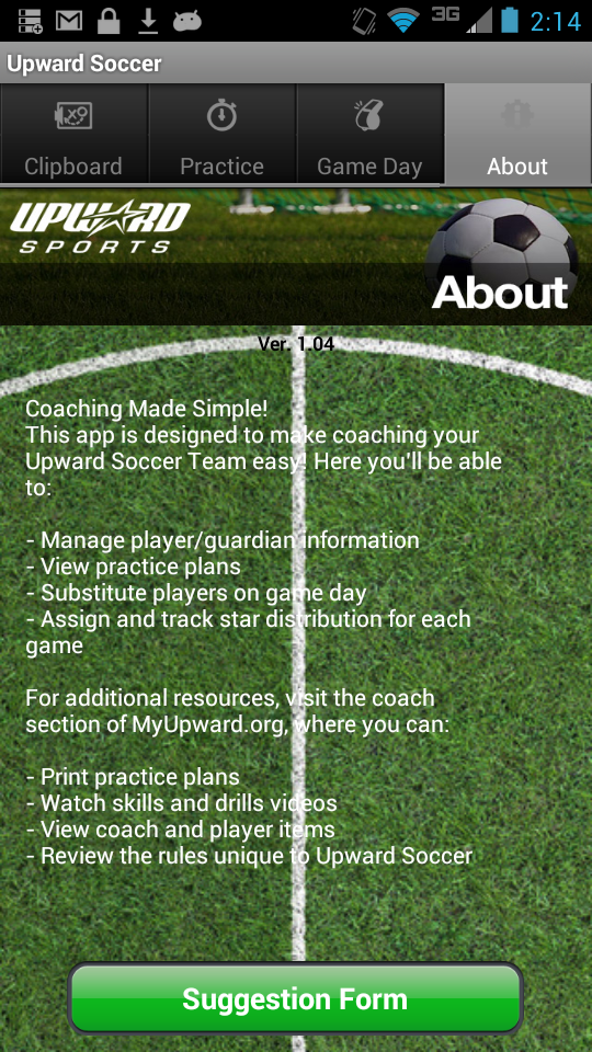 Upward Soccer Coach Screen 2