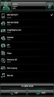 exDialer GlassMetalFrameBGreen