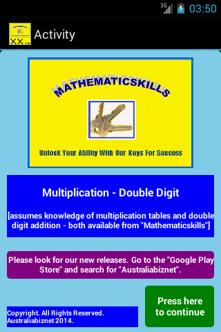 【免費教育App】Multiplication Dble Digit Free-APP點子