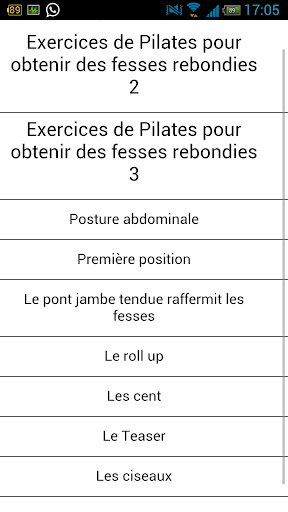 Exercices de Pilates