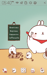 Download Molang Cafe Atom Theme APK for PC