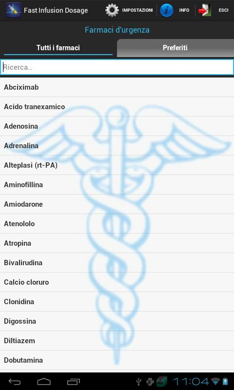 Android application Fast Infusion Dosage screenshort