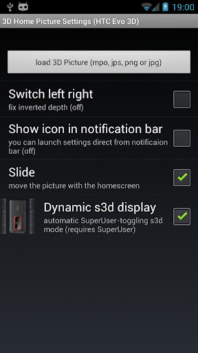 3D Home Picture HTC Evo 3D