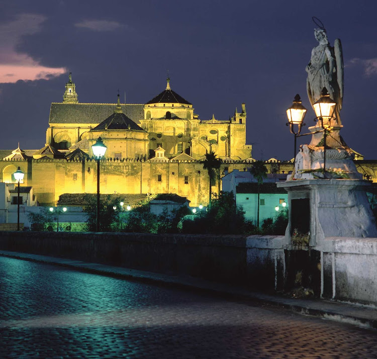 A view of pretty Cedida por Turespaña at night in Cordoba, southern Spain.