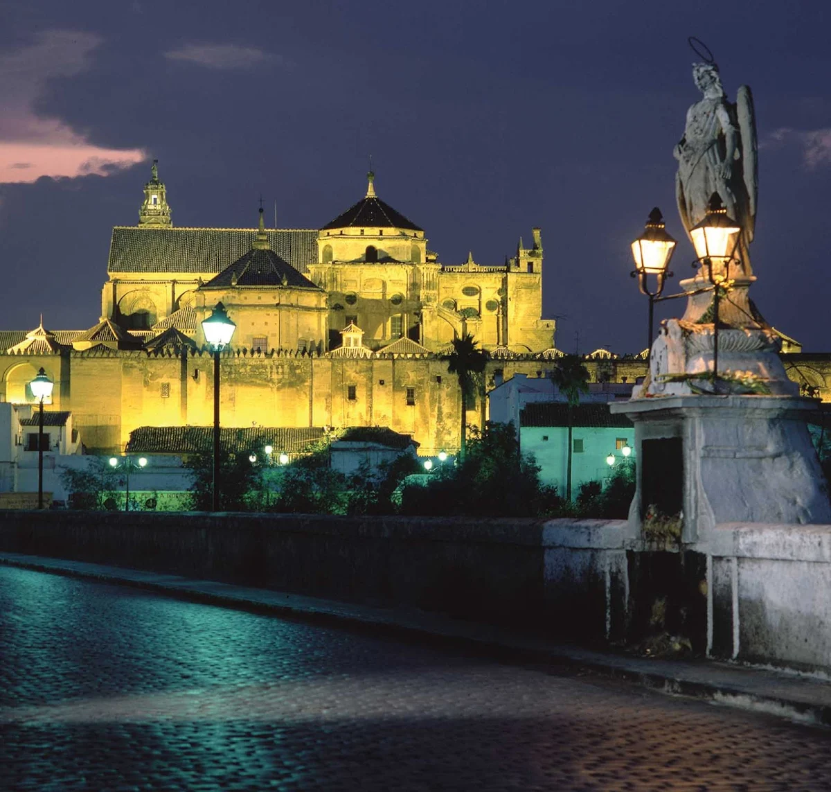Cedida-por-Turespana-Cordoba-Spain - A view of pretty Cedida por Turespaña at night in Cordoba, southern Spain.