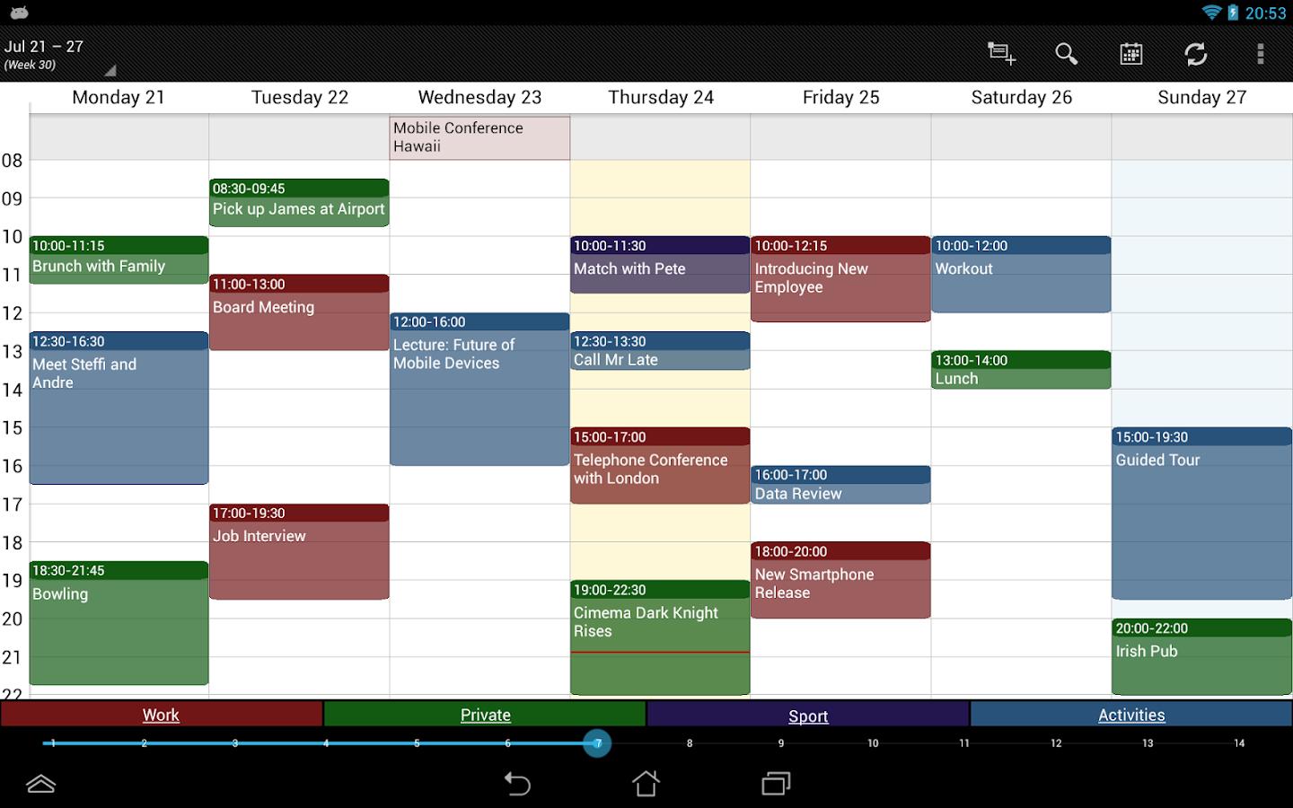 Business Calendar （日曆）