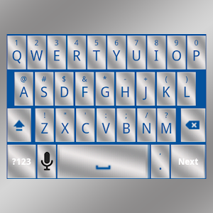 Blue Silver Keyboard Skin