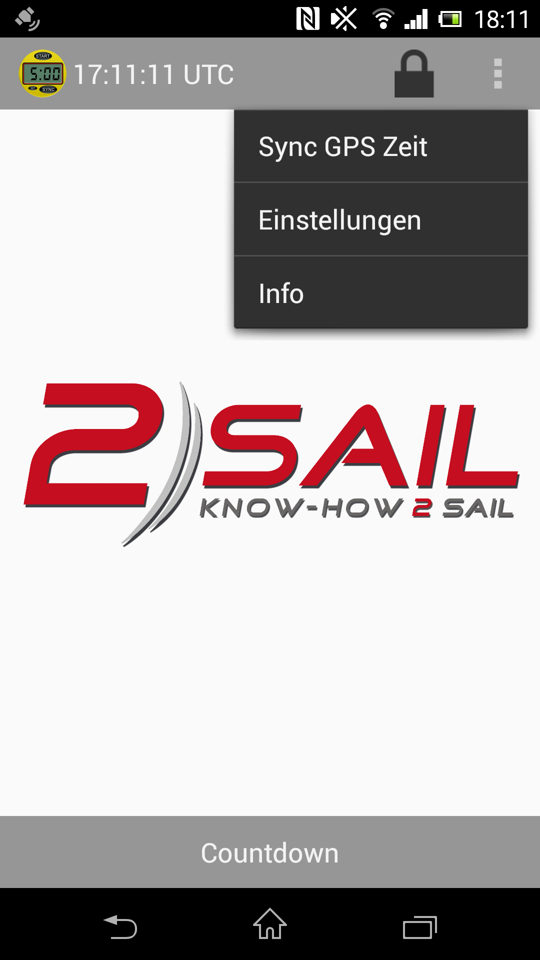 Android application Regatta Countdown screenshort
