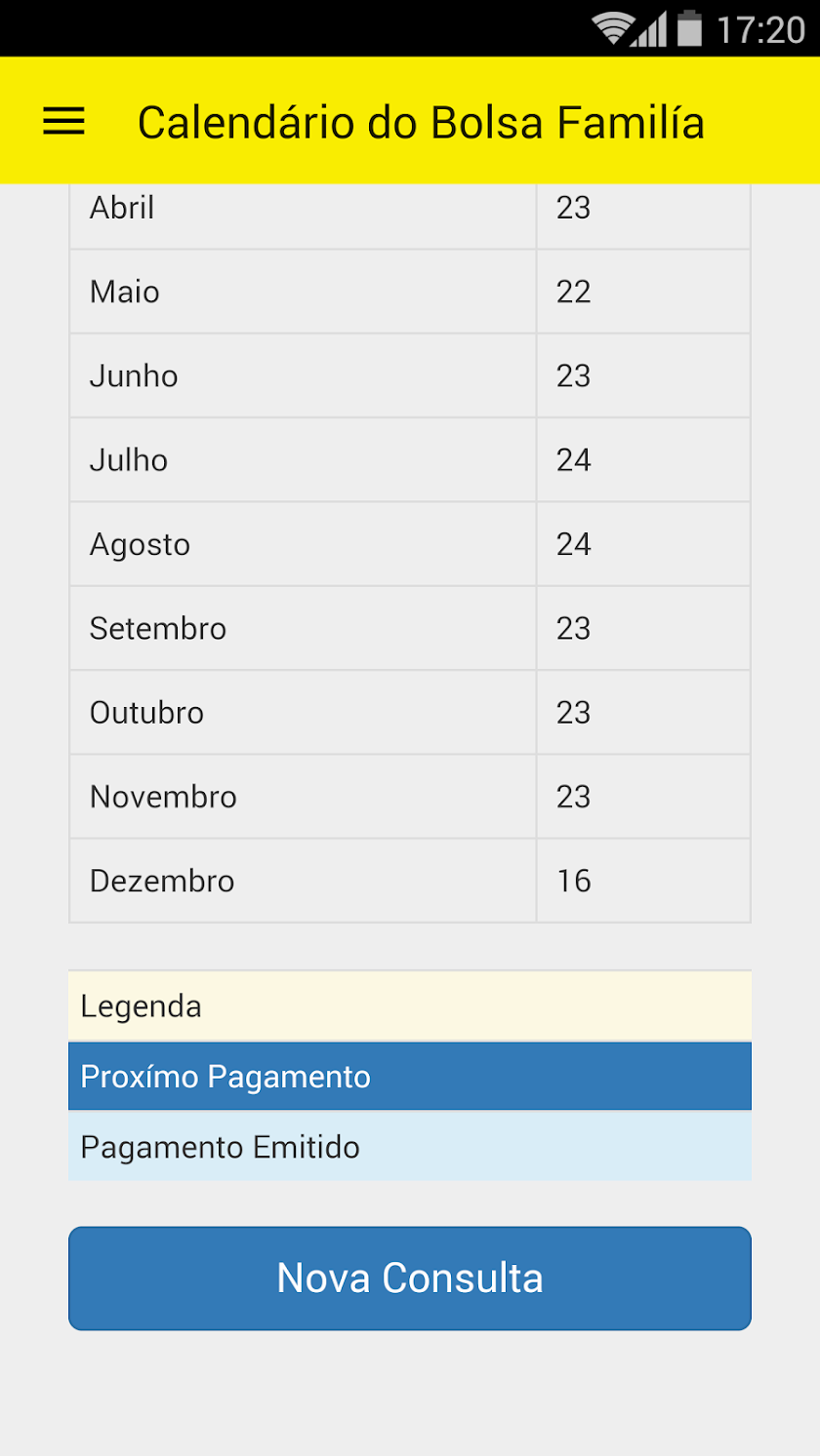 Calendário do Bolsa Família Screen 3