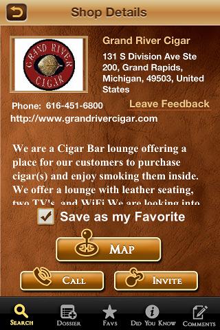Cigar Finder Screen 2