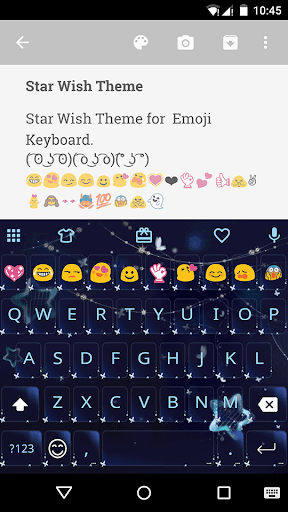 Star Wish Emoji Keyboard Theme