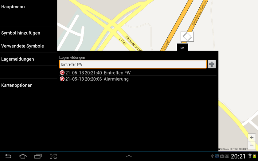Mobile-Lagekarte Screen 2