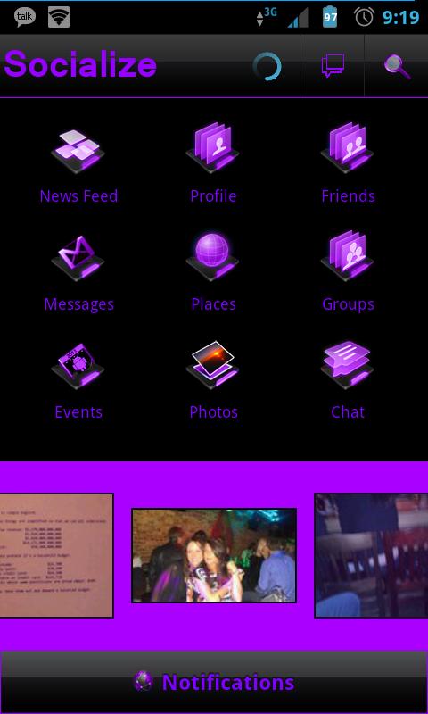 Purple Socialize for Facebook Screen 3