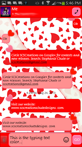 GO SMS - Cupid Hearts