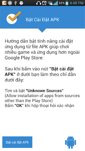 Bật Cài đặt APK