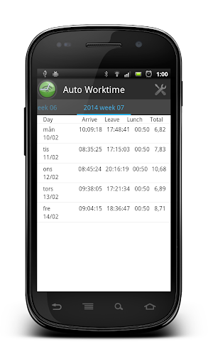 Worktime - Automatic Timesheet