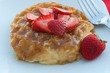 Overnight Strawberry and Cream Cheese Baked Waffles