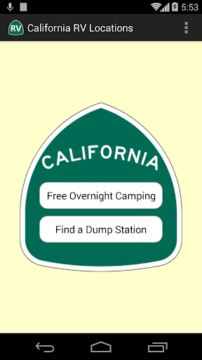 California RV Locations