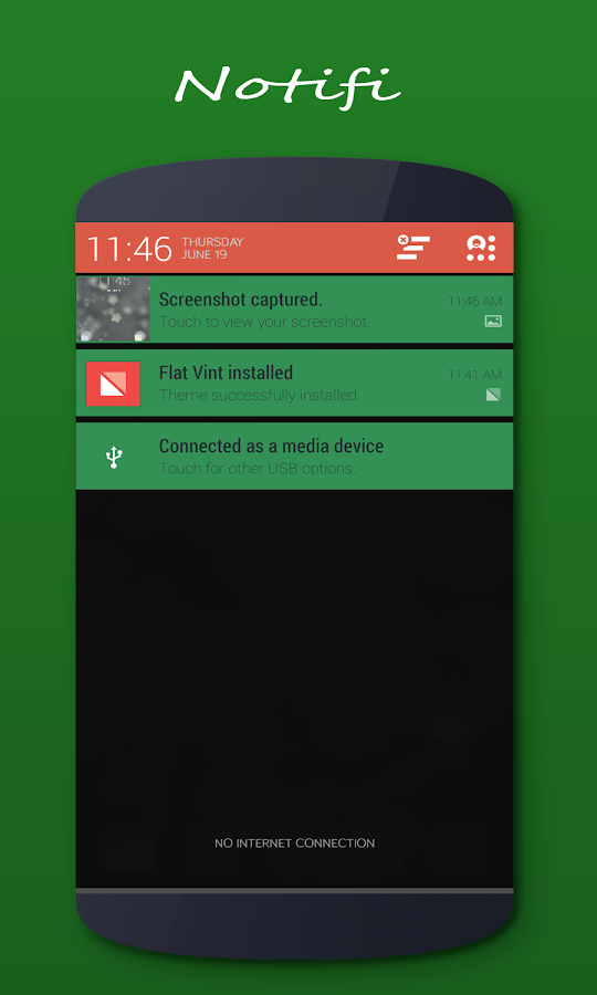 FlatVint CM11 Theme - screenshot