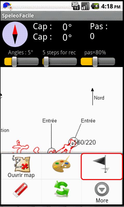 Android application Easy Caving screenshort