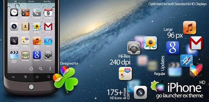 iPhone HD Go Launcher EX Theme v2.3 APK