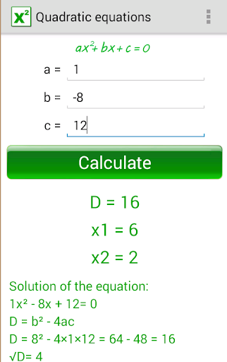 Quadratic equation