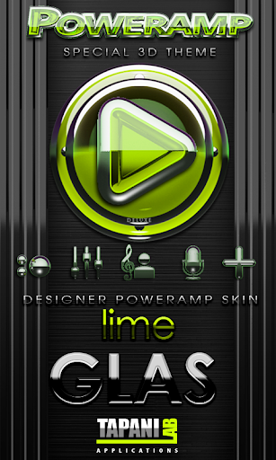 Poweramp skin Lime Glas deluxe