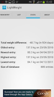 Lastest LightWeight weight logger APK for Android