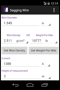 Lastest Sagging Wire Calculator APK