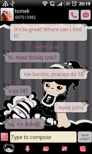 GO SMS Pro Gothic Lolita Theme