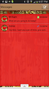 Download GO SMS THEME/RedBrownValentine APK for PC