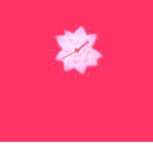Pink flower clock