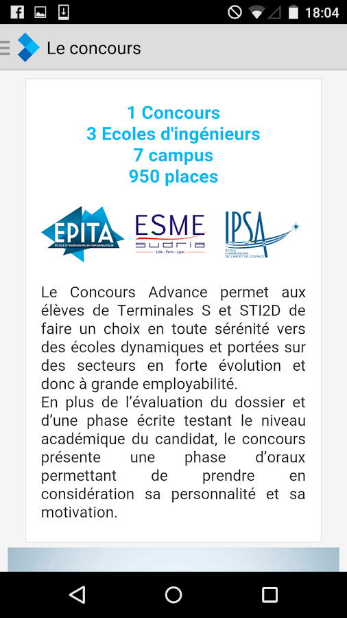 Actualit Concours Advance : un concours pour trois coles d