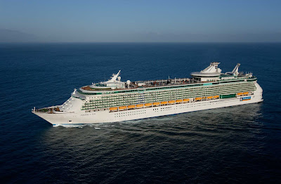 An aerial view of Royal Caribbean's Freedom of the Seas, which sails to the Eastern and Western Caribbean. 