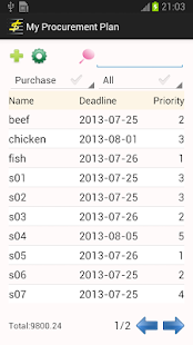Lastest Shopping list Procurement plan APK