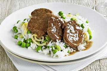 Five-spice pork fillet with fried rice