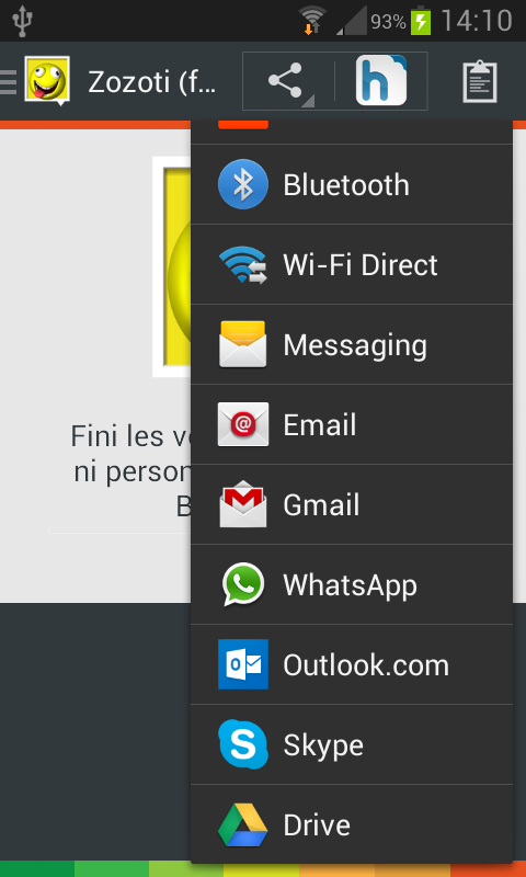Zozoti voice (French) Screen 2