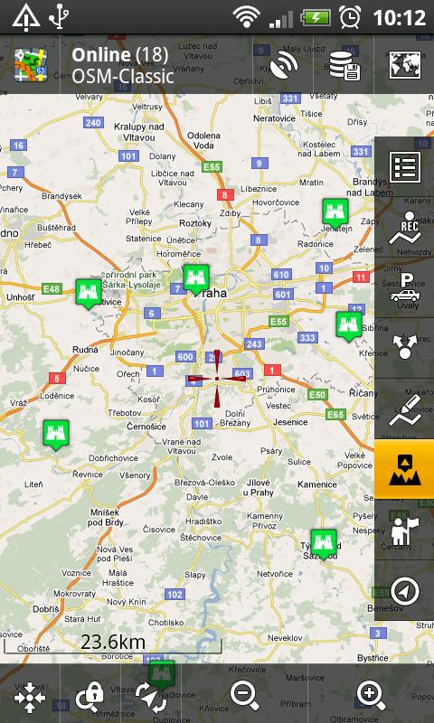 Android application Augm. Reality for Locus Map screenshort