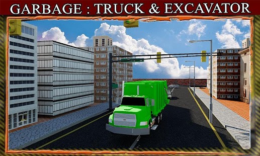 popelářský: truck a bagr - náhled