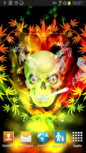 Skull Smoke Weed Parallax LWP