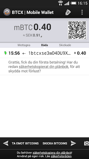 BTCX Mobile Wallet