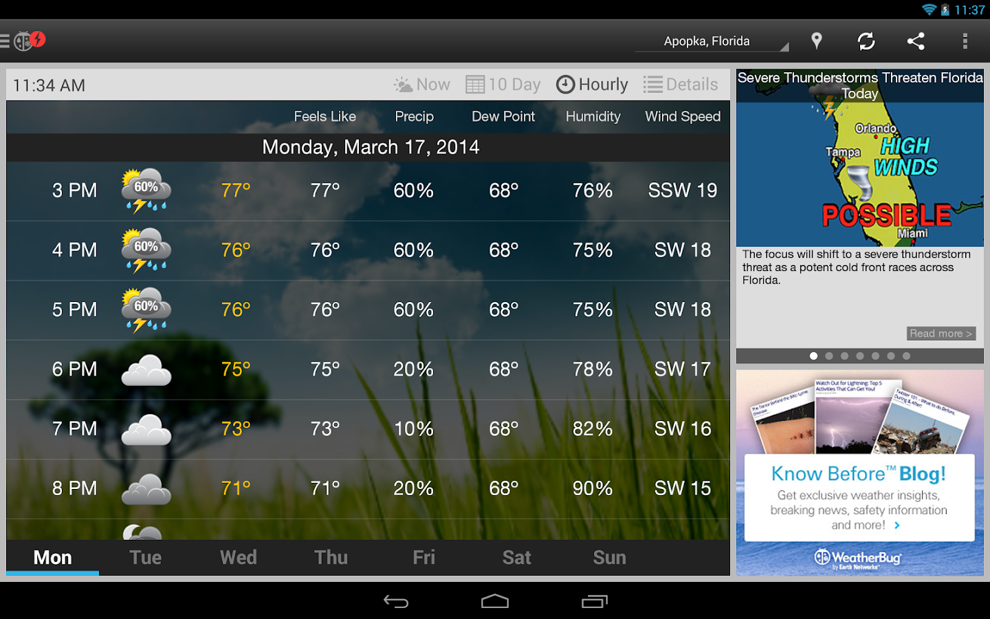 How do i get severe weather alerts on my android