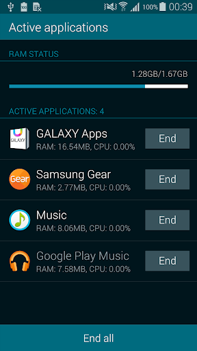 Galaxy S5 Note Task Manager