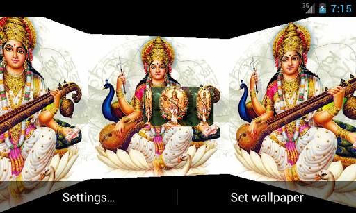 Maa Sarswati 3D Live Wallpaper