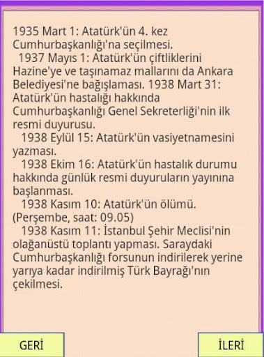 【免費教育App】KPSS YGS ATATÜRK KRONOLOJİSİ-APP點子