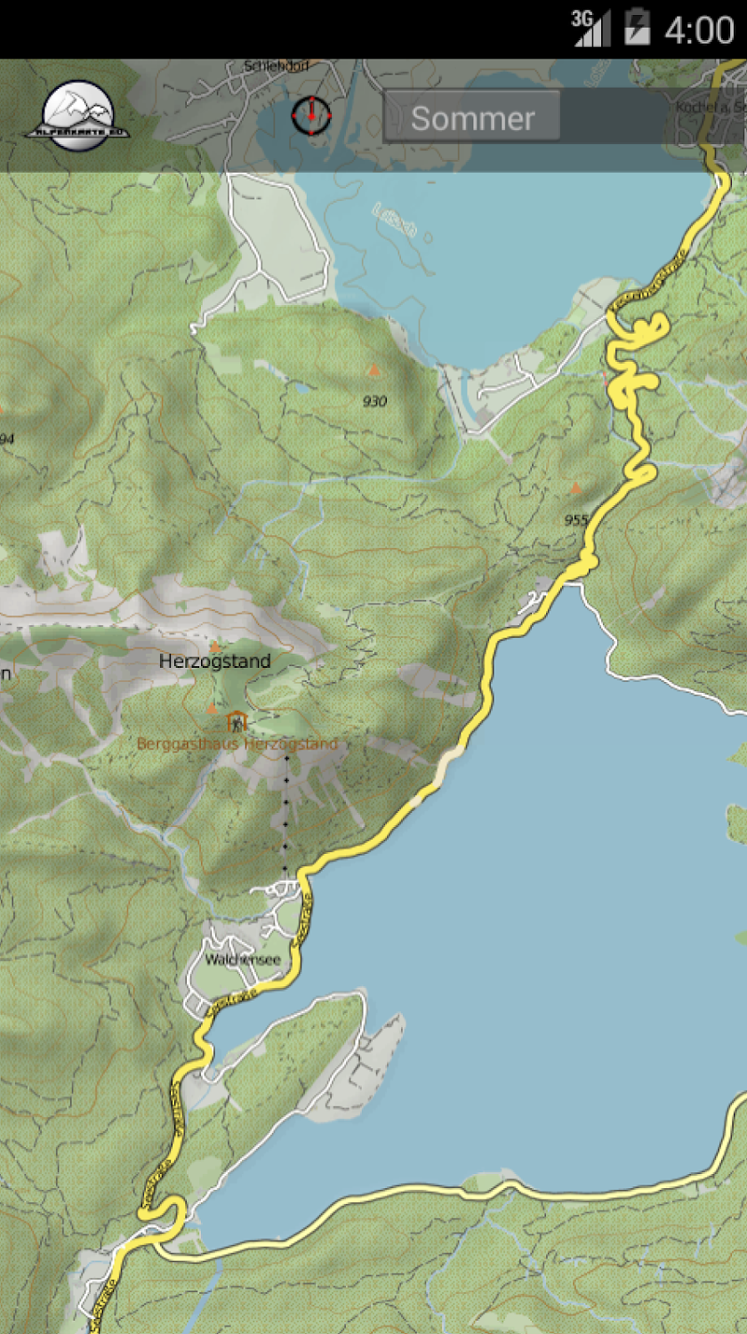 BAVARIAN PREALPS mountain map Screen 2