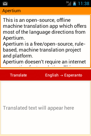 Apertium offline translator