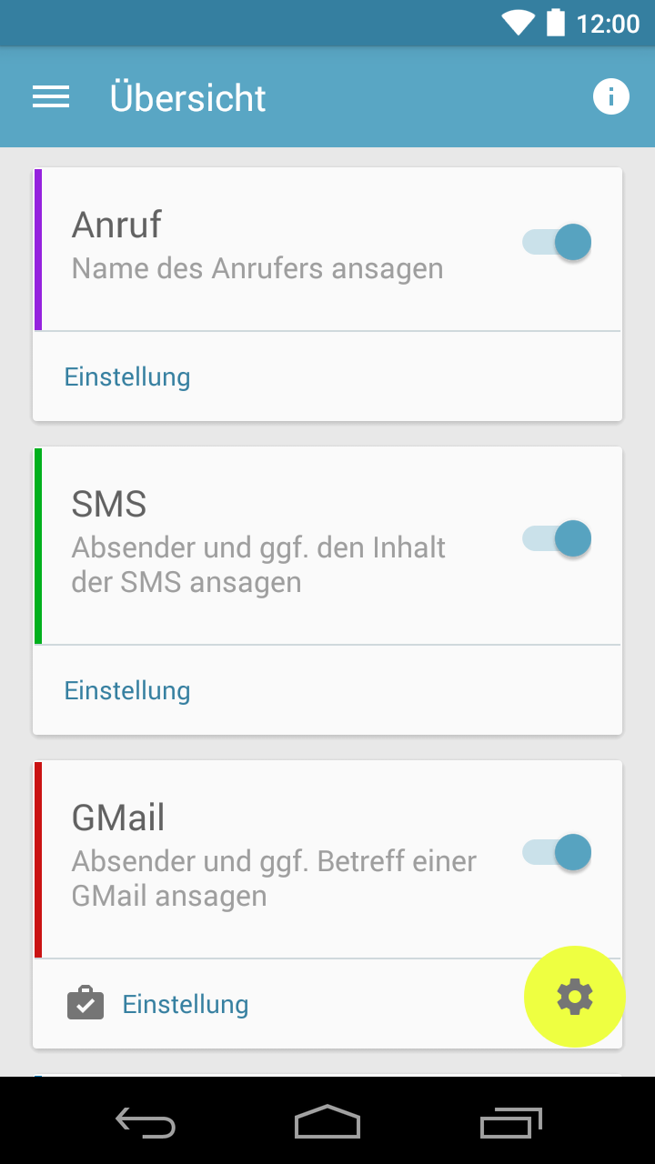 Android application Say Caller Name + screenshort