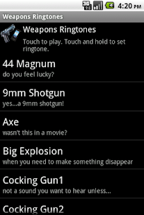 Weapons Ringtones