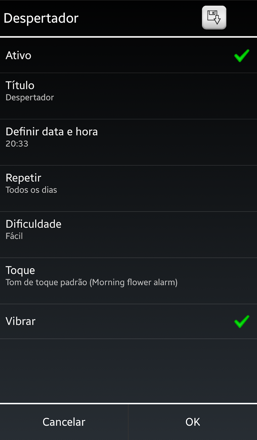Despertador AlarmClock Screen 2